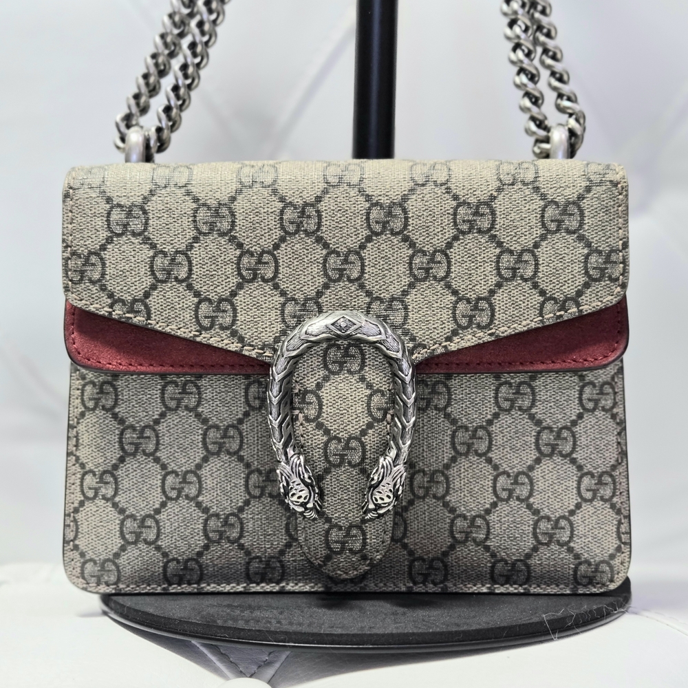Gucci Beige and Red Mini Women's Bag